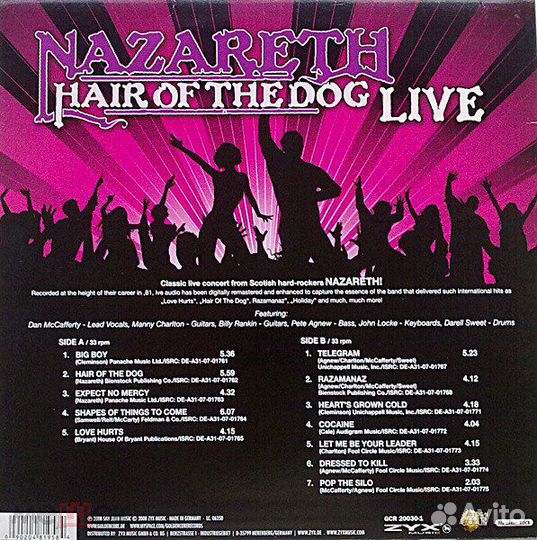 Nazareth 1981 hair OF THE DOG live (LP)