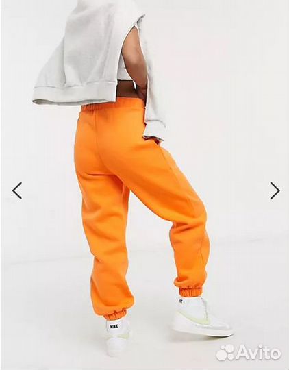 Джоггеры ASOS design Petite oversized оранжевые