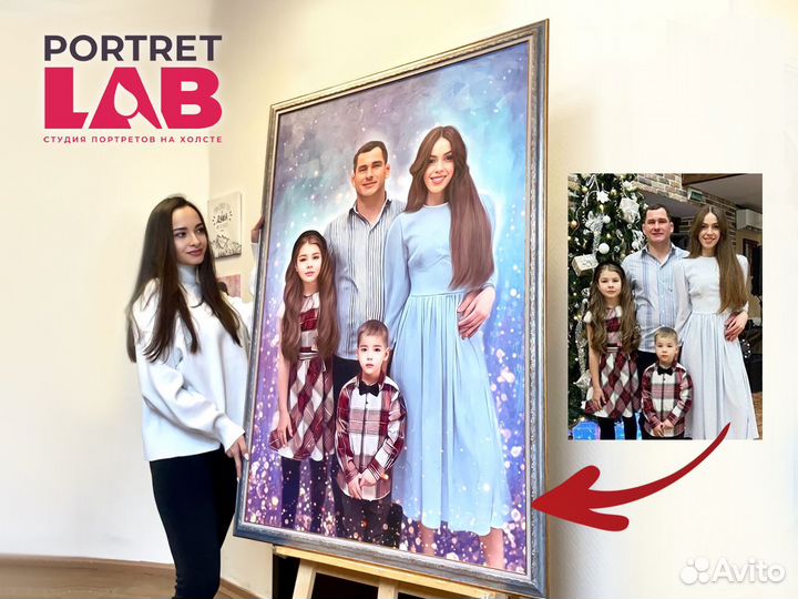 Портрет по фото / картина на холсте в Омске