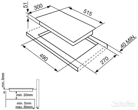 Индукционная варочная панель Smeg SI5322B