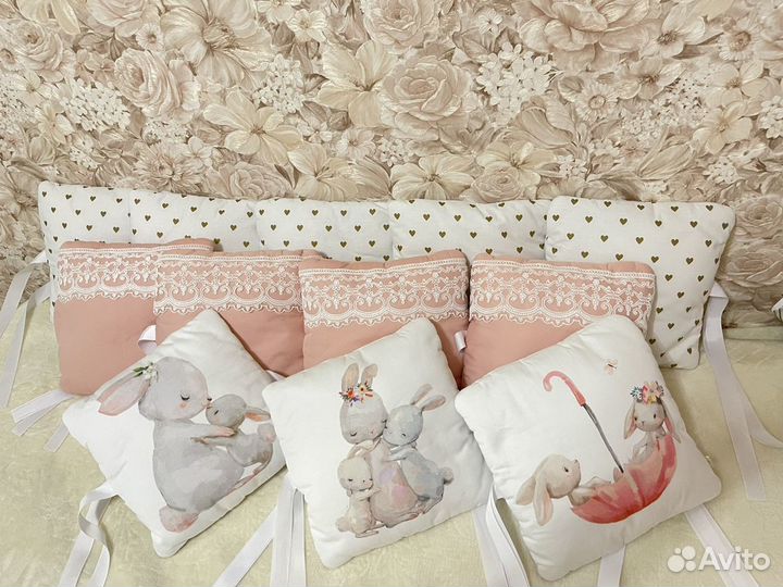 Бортики подушки в детскую кроватку