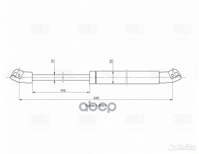 Амортизатор кр. багажника opel zafira A (99) S