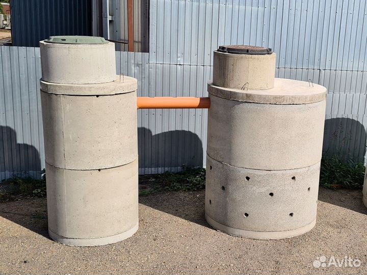 Септик канализация сливная из жби колец