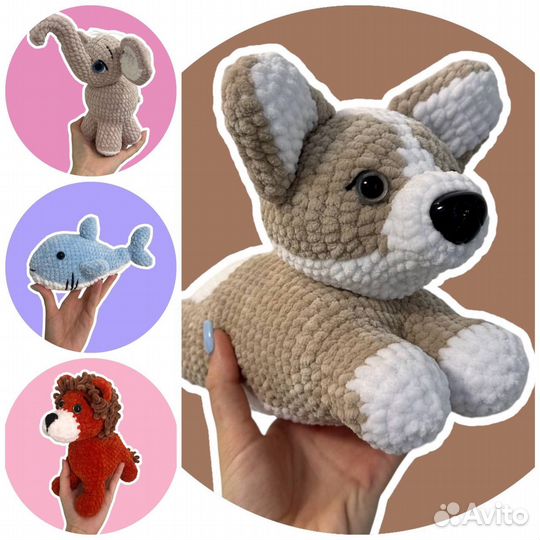 Вязаная игрушка Дракон ручная работа