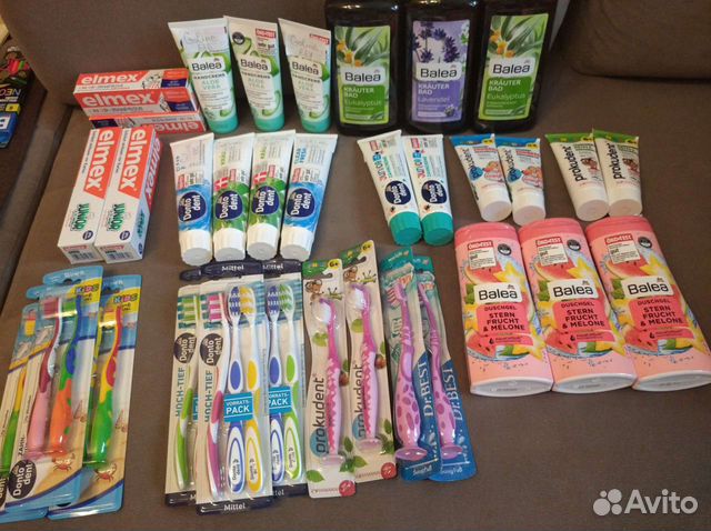 Зубная паста, щетки, гель для душа из Германии
