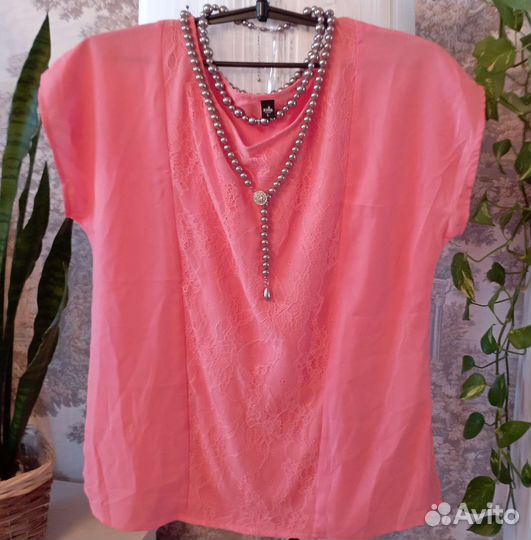 Блузка женская 48 50 нарядная летняя