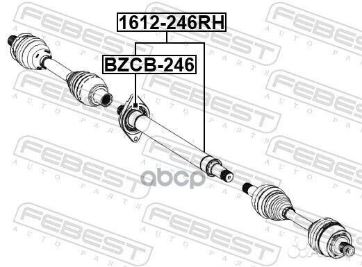 Подшипник приводного вала bzcb246 Febest