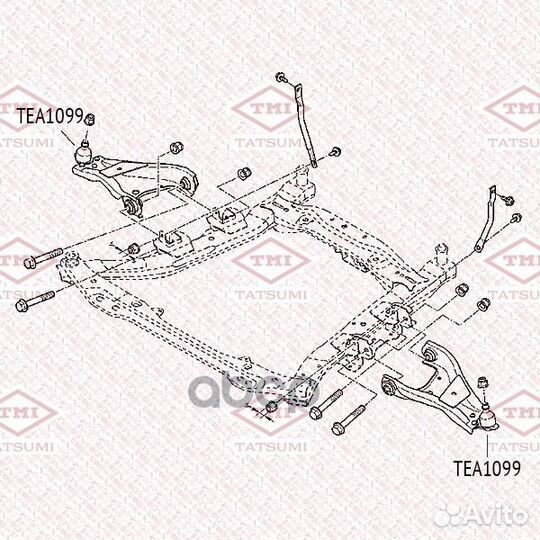 Опора шаровая нижняя L/R renault Duster 10