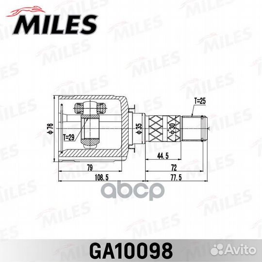 ШРУС внутренний Subaru Impreza G12 07 GA10098