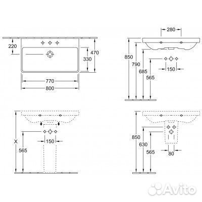 Раковина Villeroy&Boch 415680R1