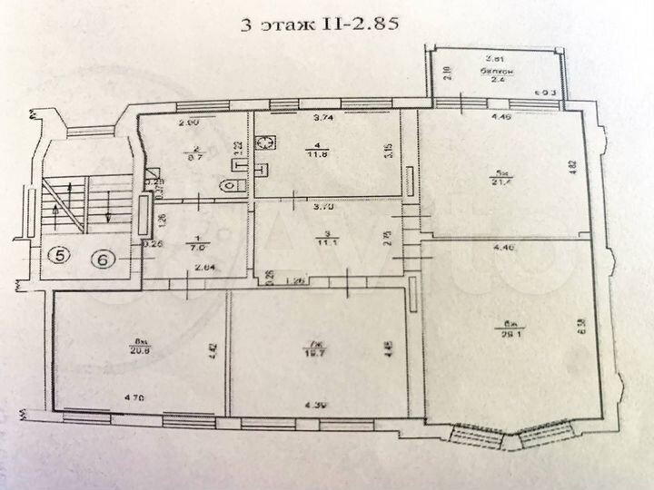 4-к. квартира, 129,6 м², 3/3 эт.