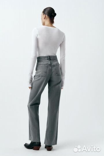 Джинсы zara wide leg 34