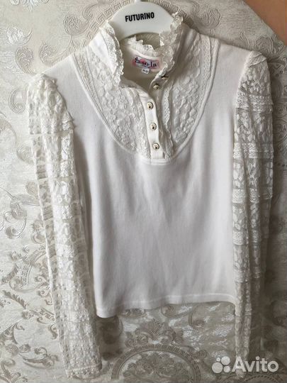 Блуза для девочки школьная 152