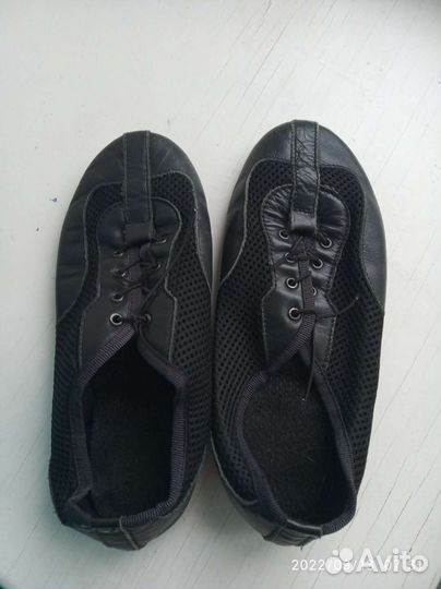 Джазовки для танцев, кожа/сетка, 35 размер