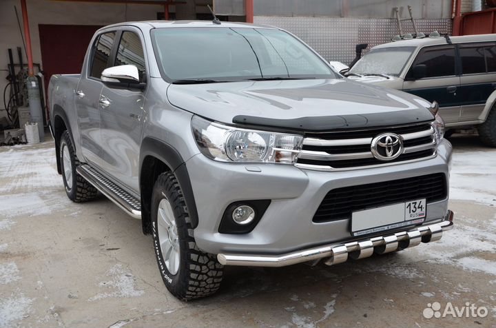 Защита переднего бампера Toyota Hilux волна G
