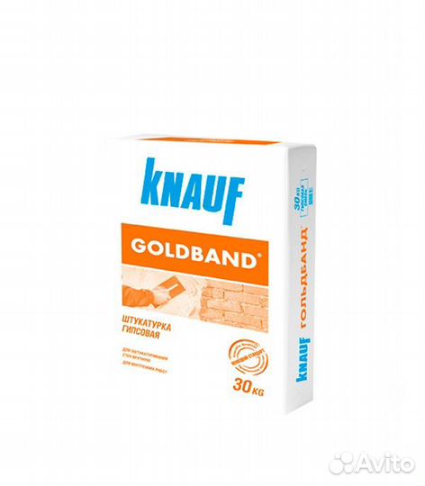 Штукатурка гипсовая Кнауф Гольдбанд 30 кг