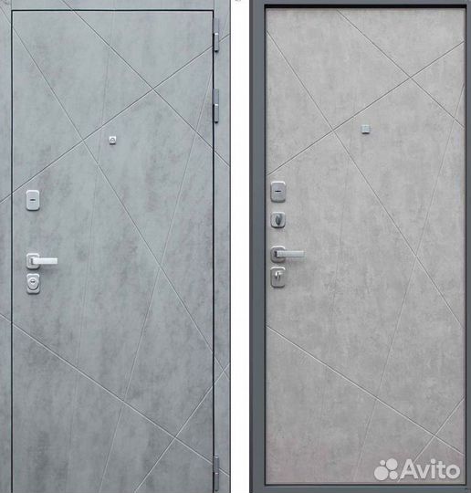 Дверь входная Бетон тёмный металлическая