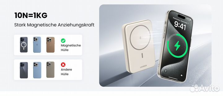 Power Bank ugreen для iPhone 10 000 мАч Новый