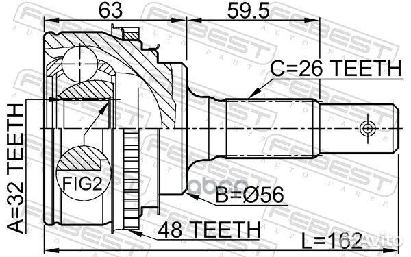 0110-AT190A48 ШРУС наружный к-кт Toyota Carina