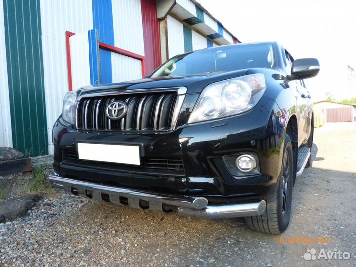 Передняя с клыками Нержавейка Тойота Прадо 150