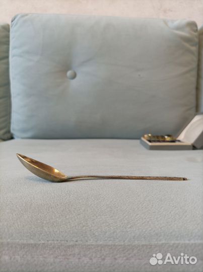 Серебряные ложки эмаль с позолотой 875 проба СССР