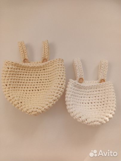Корзина вязаная подвесная