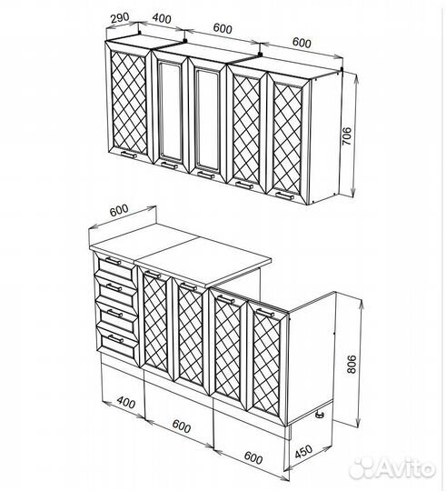 Новый кухонный гарнитур 1,6 м / Доставка 1-5 дней