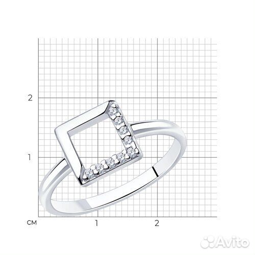 Кольцо sokolov из серебра, 94012741, р.17