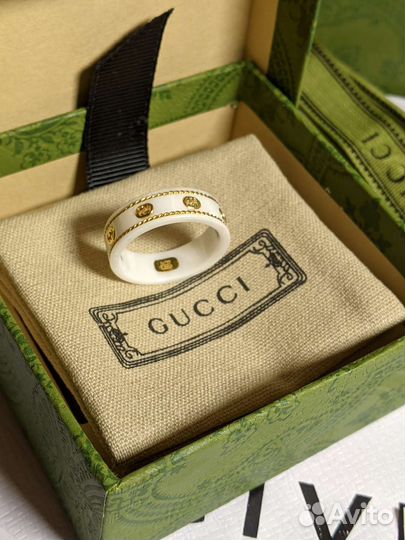 Кольцо Gucci керамика