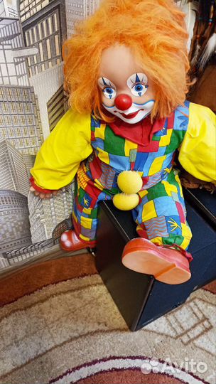 Кукла клоун резиновая-мягконабивная