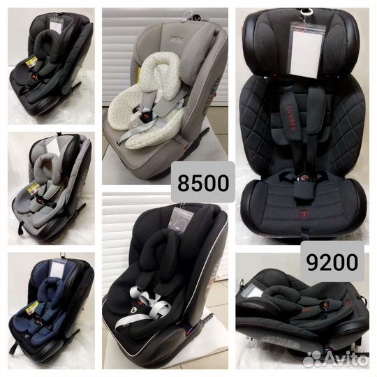 Новое поворотное автокресло 0-36 кг с isofix
