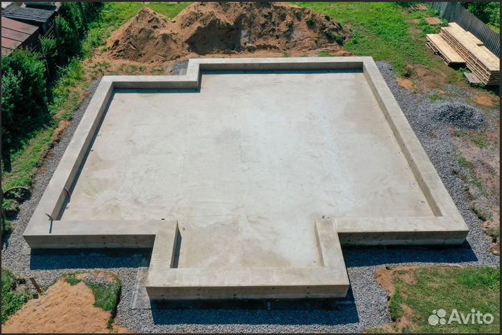 Фундамент монолитная плита под ключ Строительство
