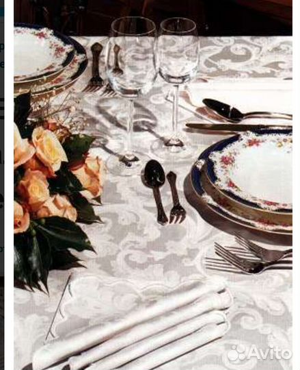 Скатерть и салфетки лен