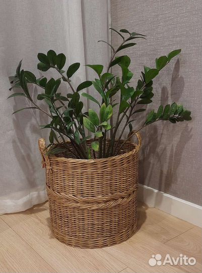 Корзина, кашпо плетеная большая