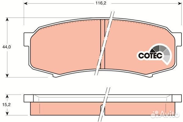 Колодки дисковые з. toyota land cruiser 80/90 3.4