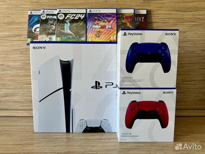 Sony PlayStation 5 slim / 1000 Игр / Год гарантии