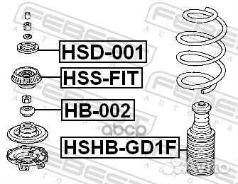 Опора амортизатора honda jazz/FIT 02-08 перед.п