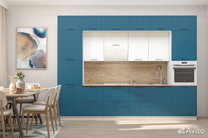 Кухня прямая, кухня под потолок, кухня мдф