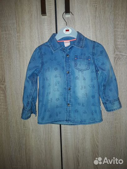 Джинсовая рубашка на девочку 98 см