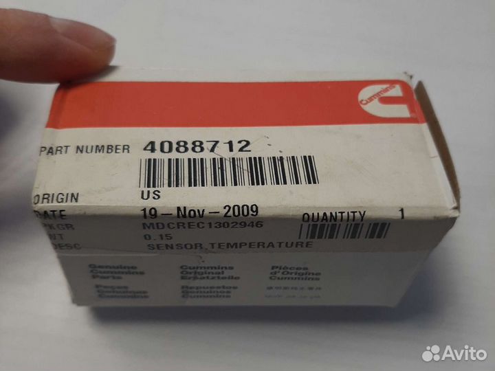 Датчик температуры егр, cummins 15 ISX 4088712
