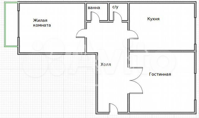 3-к. квартира, 58,9 м², 3/5 эт.