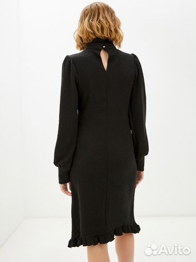 Платье черное теплое