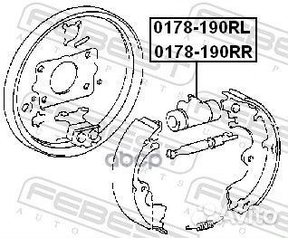 Цилиндр тормозной рабочий 0178-190RL 0178-190RL