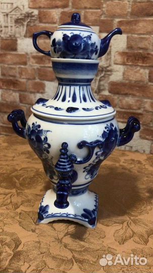 Гжель Самовар сувенирный