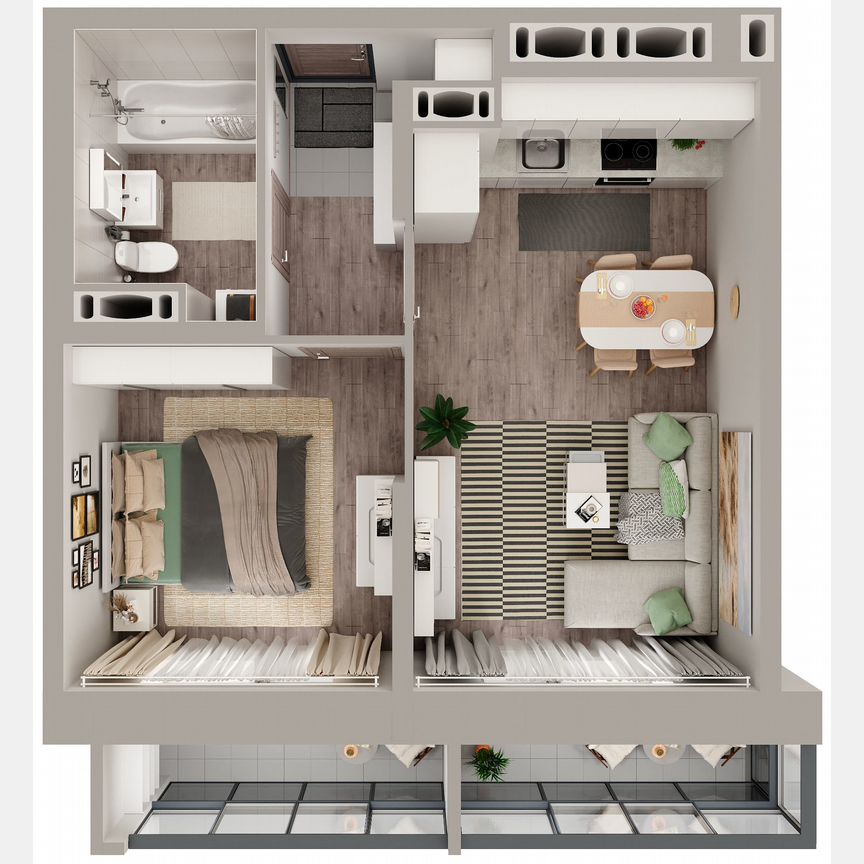 1-к. квартира, 41,5 м², 8/23 эт.
