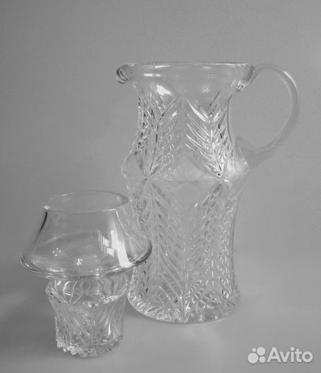 Кувшин хрустальный Чехословакия эпоха СССР