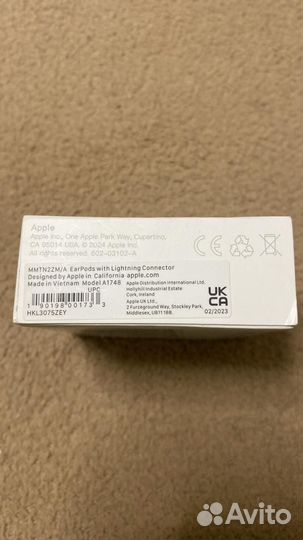 Наушники apple earpods с разъемом lightning