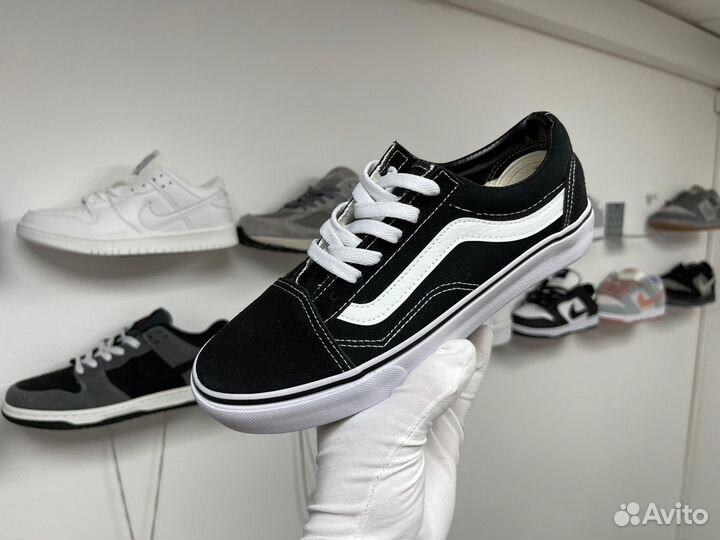 Кеды Vans Old Skool кроссовки черно-белые