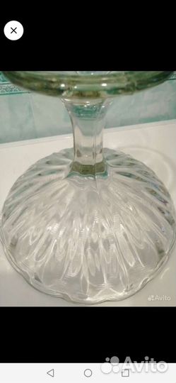 Ваза для фруктов на ножке СССР состояние идеальное