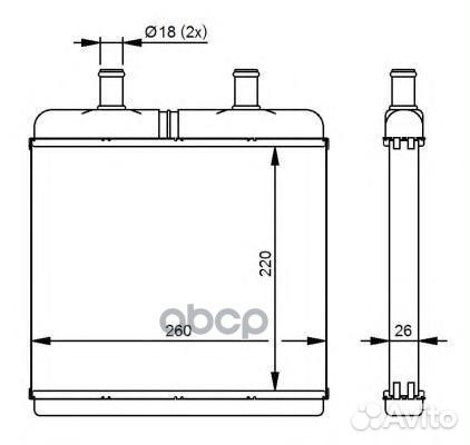 Радиатор печки 54214 NRF